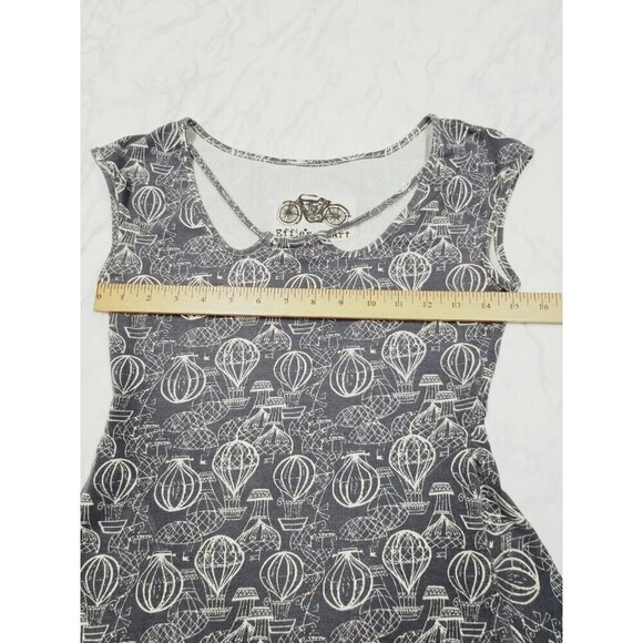 Effies Heart Dress gray grey hot air Balloon mod cloth sz small short sleeveless - Picture 6 of 7
